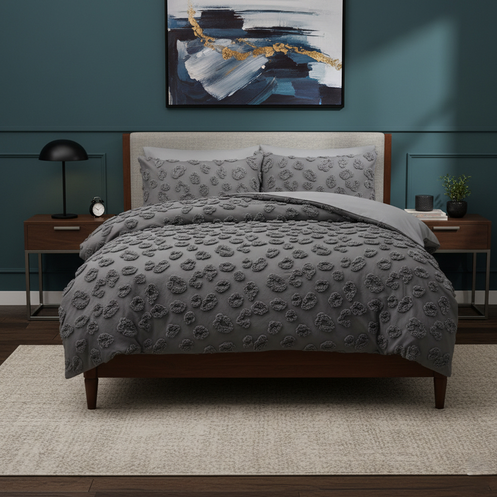 Nala Tufted Leopard Chenille -kirjontapehmustajasetti