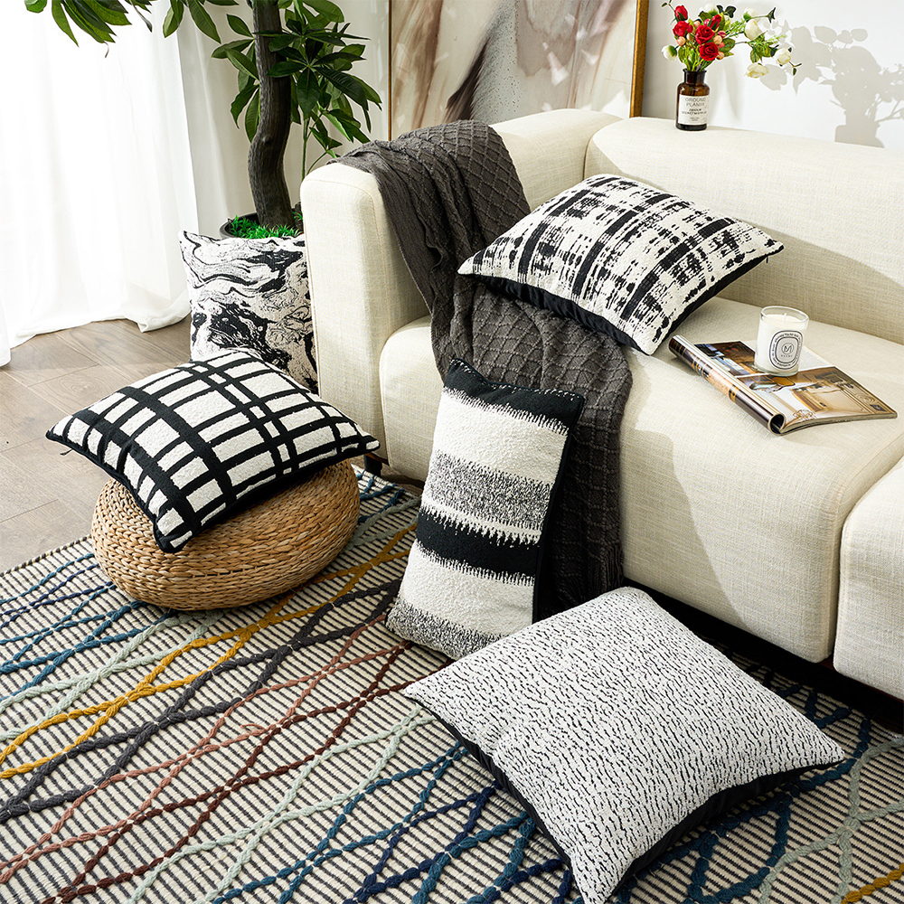 Ylellinen chenille-kuvioinen tyynyn deco-tyyny